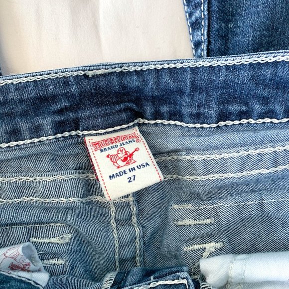 True religion low-rise boot medium wash jeans 27 - Picture 3 of 8